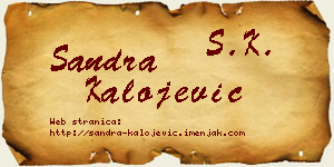 Sandra Kalojević vizit kartica